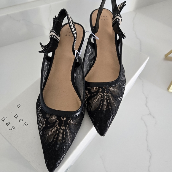 A New Day Milan Heels Black Kitten Heel Size 6.5 New With Tags - Picture 5 of 6